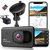 WeBeqer APP Dashcam Auto,Dual Autokamera Mit WiFi GPS,4K Vorne 1080P AHD...