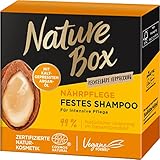 Nature Box festes Shampoo Nährpflege (85 g), festes Haarpflege-Shampoo mit Argan-Öl...