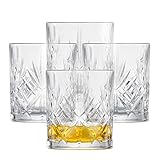 SCHOTT ZWIESEL Whiskyglas Show (4er-Set), anmutige Tumbler für Whisky mit Relieff,...