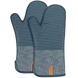 BONTHEE Ofenhandschuhe Hitzebeständige Topfhandschuhe Extra Lang Baumwolle kochhandschuhe...