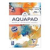 Clairefontaine 975720C - Aquarell Malblock Goldline, 70 Blatt, 300g Zeichenpapier,...