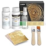 Blattgold Folien Set für Kunst und Handwerk 100 Stück Imitationsblattgold...