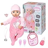 Baby Annabell Annabell 43cm, weiche Puppe mit 8 Funktionen, verschiedenen Sounds und...