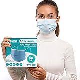 Health2b Medizinische Masken Mundschutz OP Masken [50 Stück] Typ IIR CE Zertifiziert,...