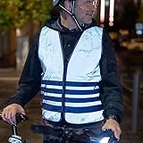 ABUS Warnweste Lumino Urban Vest - voll reflektierende Sicherheitsweste für bessere...