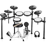 Donner DED200 E Drum Set, E Drums mit leisen Mesh Drum Pads, 2 Becken mit Choke, 31 Kits...