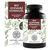 Bio Schwarzkümmelöl Kapseln - 240 vegane Kapseln ohne Gelatine - hochdosiert: 1000 mg...