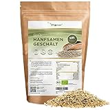 Bio Hanfsamen geschält - 1100 g (1,1 kg) - Natürliche Protein Eiweißquelle - Reich an...