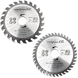 2 Stück HM Sägeblatt Kreissägeblatt Ø 115mm 22,23mm / 20mm / 24T + 40T Zähne für...