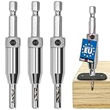 KOTARBAU® 3er Set Scharnierbohrer selbstzentrierend HSS Stahl Scharnierbohrer Set...