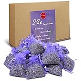 Quertee 22 Lavendelsäckchen mit duftenden Lavendel als Duftsäckchen - Mottenschutz gegen...