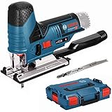Bosch Professional 12V System Akku Stichsäge GST 12V-70 (2x Sägeblatt, Gleitschuh,...