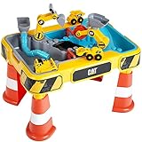 Theo Klein 3208 Caterpillar Sand- und Wasser Spieltisch I Zwei Becken inkl. Rad- und...