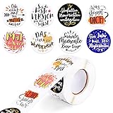 500 Stk 4cm Inspirierende Sprüche Rolle Aufkleber Selbstklebend Motivation Stickers aus...