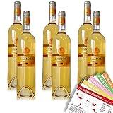 Cavino Deus Samos Likörwein, süß, sortenreines Weinpaket + VINOX Winecards (6x0,75l)