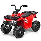 COSTWAY 6V Elektro Kinderquad mit Scheinwerfern, Mini Elektroquad mit Musik, MP3, USB und...