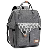 Lekebaby Baby Wickelrucksack Wickeltasche mit Wickelunterlage Multifunktional Große...