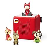 tonies Toniebox Extrapack – Toniebox Starterset + 3 Hörfiguren, Toniebox Rot mit...