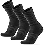 KEECOW 3 Paar Merino Wolle Socken Herren Damen Wandersocken - 43-46 Thermosocken -...