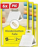 PIC Kleidermottenfalle Mottenschutz für Kleiderschrank, 6 Stück Mottenfalle für...