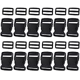 24 Stück 38mm Seitliche Entriegelung Schnallen mit Tri-Glide für Gepäckgurte, Halsband,...