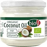 BIOASIA Bio Kokosöl, kaltgepresst, naturbelassen ohne Zusatzstoffe, veganes Fett zum...