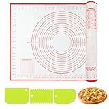 VFANDV Silikon Backmatte, 70 x 50 cm Backunterlage Silikon, Backpapier Arbeitsmatte mit...