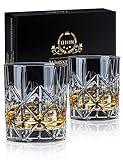 veecom Whisky Gläser, 315ml Whiskey Gläser, Old Fashioned Whiskygläser Rum Gläser...