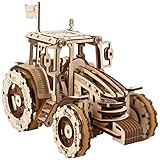 UGEARS Der Traktor Siegt Modellbau Holz - Mächtiger Federbetriebener Traktor 3D Puzzle...