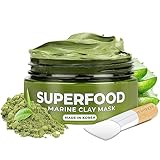 Korean Gesichtsmaske mit Avocado & Superfoods 100ml - Gesicht Polierer aus Meereslehm -...