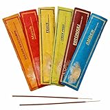 Himalayan Premium Räucherstäbchen Set 6x15 stück, Handgemacht in Nepal, Duftstäbchen...