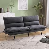 AMICLIBER Futonsofa aus Memory-Schaum, Leinenstoff, Futon-Couch, umwandelbare armlose...