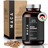 Maca Kapseln HOCHDOSIERT – schwarzer Maca Extrakt 20:1 entspricht 24.000mg Pulver pro...