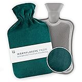 Blumtal Wärmflasche mit Bezug flauschig - Wärmeflasche mit abnehmbaren und waschbaren...