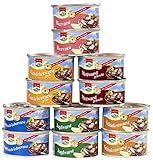 12 Dosen a 125g Dosenwurst, 6 Sorten je 2 Dosen, insgesamt 1,5 kg , Lebensmittelvorrat...