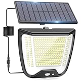 CZHHMART Solarlampen Strahler Außen LED mit Bewegungsmelder - 288 LED Solar Lampe Aussen...