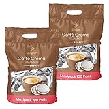 Tchibo Kaffeepads Vorratspack Maxipack, Caffè Crema vollmundig, 200 Stück – 2x 100...