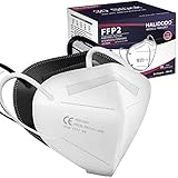 HALIDODO 30 Stück FFP2 Masken Schwarz FFP2 Maske Weiß FFP2 Mask Einzelverpackung CE...