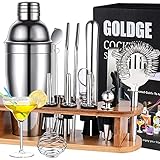 GOLDGE Cocktail Set Cocktail Shaker 18 Teiliges Cocktail Mixer Geschenk Set Bar Zubehör...