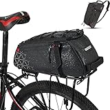 KEMIMOTO 2 IN 1 Gepäckträgertasche, 8L & Wasserdicht Fahrradtaschen für Gepäckträger,...