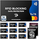 TÜV geprüfte RFID Blocking NFC Schutzhülle (12 Stück) für Kreditkarten, EC-Karten,...