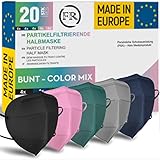 FR FiRiO 20x FFP2 Maske bunt [MADE IN EUROPA] - Farbige FFP2 Maske nach EN 149:2001+A:2009...