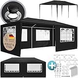 CASARIA® Pavillon 3x6m UV-Schutz 18m² Dachösen Wasserabweisend 6 Seitenteile Stabil...