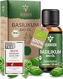 Heldengrün® BIO Basilikumöl [100% NATURREIN] Zertifiziertes Lebensmittel zum Kochen -...