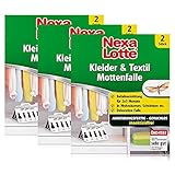 3 x 2 (6 Stk) Nexa Lotte Kleider- & Textil-Mottenfalle insektizidfrei