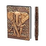 XUAN Vintage Notizbuch A5 Hardcover PU Leder Liniert Tagebuch Reisetagebuch Zum...