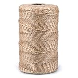 jijAcraft 200 Meter Garten Juteschnur, Braun Dekokordel, Jute Bastelschnur für DIY,...