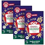 TEEKANNE ORGANICS Adventskalender 2024 3er Set – Bio-Tee Weihnachtskalender mit 24...