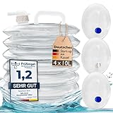 felix clover 4x10 L Wasserkanister faltbar lebensmittelecht & BPA Frei Stabiler Griff &...