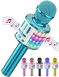 LED Drahtloses Bluetooth Mikrofon zum Singen, Spielzeug Kinder, Heim KTV Karaoke Maschine,...